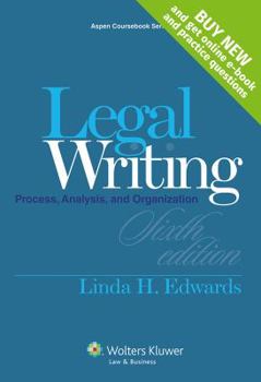 Paperback Legal Writing: Process, Analysis, and Organization Book