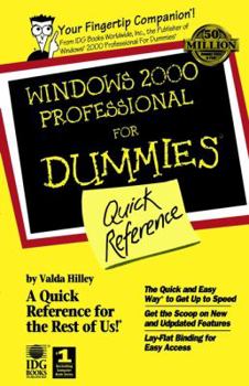 Paperback Microsoft Windows 2000 Professional for Dummies Quick Reference Book