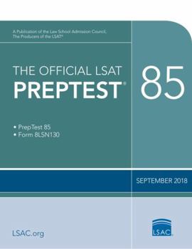Paperback The Official LSAT Preptest 85: (Sept. 2018 Lsat) Book