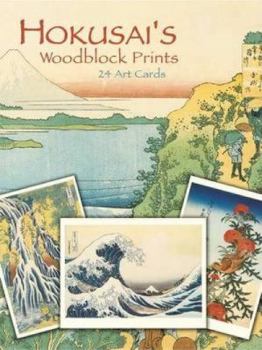 Paperback Hokusai's Woodblock Prints: 24 Art Cards Book