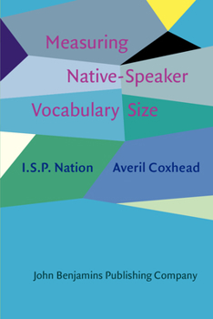 Paperback Measuring Native-Speaker Vocabulary Size Book