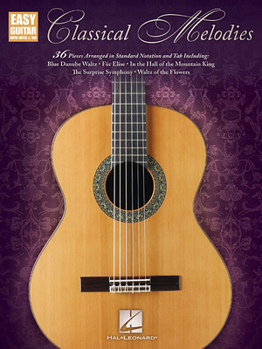 Paperback Classical Melodies: Easy Guitar with Notes & Tab Book