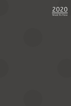 Paperback A5 2020 Diary Week To View Paperback Cover With Alternative Design -: - Black And Grey Polka Dot Pattern 2020 Diary Cover, Year Planner For Business, Book