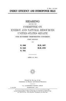 Paperback Energy efficiency and hydropower bills Book