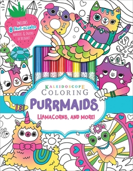 Hardcover Kaleidoscope Coloring: Purrmaids, Llamacorns, and More! [With Marker] Book