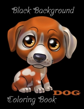 Paperback Dog coloring book black background: Kids Coloring Book Featuring Fun and Relaxing Dog Designs Book