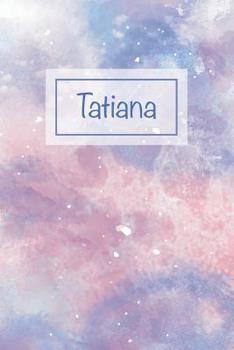 Tatiana: First Name Personalized Notebook, College Ruled (Lined) Journal, Cute Pastel Notepad with Marble Pattern for Girls and Women (Small Format)