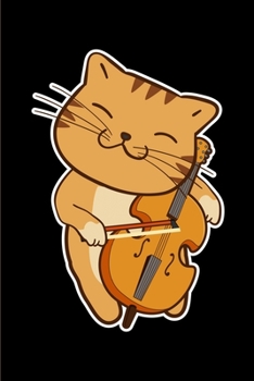 Paperback Composition Notebook: Cell Cat, Orchestra Kitten, Music Lined Notebook Journal Diary 6x9 Book