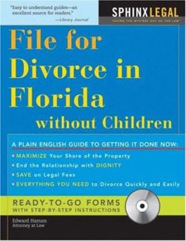 Paperback File for Divorce in Florida Without Children Book