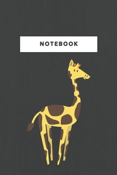 Notebook: Giraffe Gray Black Notebooks And Journal Soft Cover Lined Animal Pet Composition Book For Boys