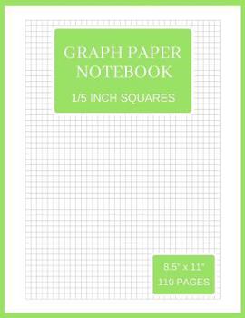Graph Paper Notebook: 1/5 Inch Squares