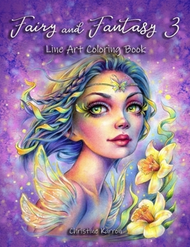 Paperback Fairy and Fantasy 3 Line Art Coloring Book