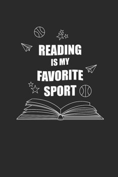 Paperback Reading Is My Favorite Sport: Blank Lined Notebook (6" x 9" - 120 pages) Reader Themed Notebook for Daily Journal, Diary, and Gift Book