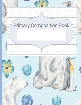 Paperback Primary Composition Book: Blank Handwriting & Sketch Notebook, Story Space & Dotted Mid-Line Notebook, Draw & Write Notebook, For Primary, Kinde Book