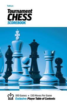 Paperback Tabiya Tournament Chess Scorebook: Cover Style: White with Blue Graphic Book