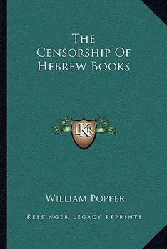 Paperback The Censorship Of Hebrew Books Book