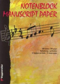 Paperback Notenblock Manuscript Paper Book