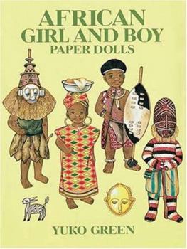 Paperback African Girl and Boy Paper Dolls Book