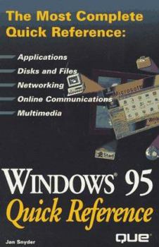 Paperback Windows 95 Quick Reference Book