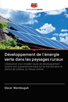 Paperback Développement de l'énergie verte dans les paysages ruraux [French] Book