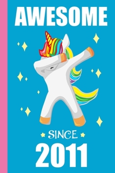 8th Birthday Dabbing Unicorn: Blank Lined Journal, Notebook, Planner Awesome Happy 8th Birthday 8 Years Old Gift For Girls