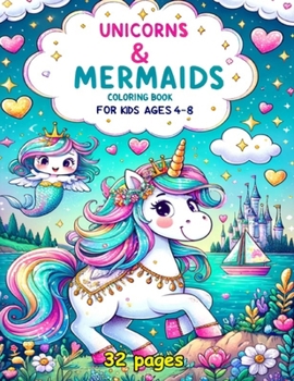 Paperback Unicorns & Mermaids: Coloring Book For Kids Ages 4-8 Book