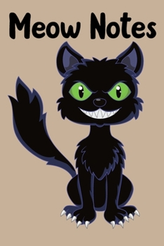 Meow Notes: Halloween Journal 6 x 9, 100 Page Blank Lined Paperback Journal/Notebook