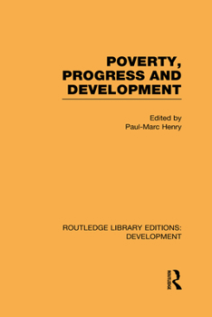 Hardcover Poverty, Progress and Development Book