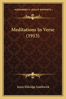 Paperback Meditations In Verse (1913) Book