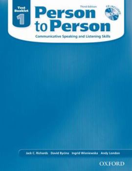 Paperback Person to Person Test Booklet 1: Communicative Speaking and Listening Skills [With CD (Audio)] Book