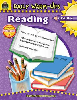 Paperback Daily Warm-Ups: Reading, Grade 6 Book