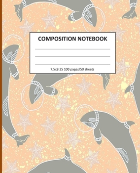 Paperback Composition Notebook: Wide Ruled Line Class Notebook, School Notebook, Homes School Notebook, Gift for Kids, Students, Teens, 7.5 x 9.25 inc Book