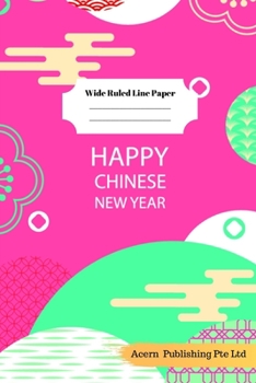 Paperback Chinese New Year Theme Wide Ruled Line Paper Book