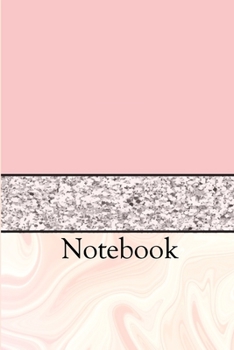Paperback Notebook: Elegant girly pink and modern Notebook 6x9 Inches 120 lined pages for notes, drawings, formulas - Organizer writing bo Book