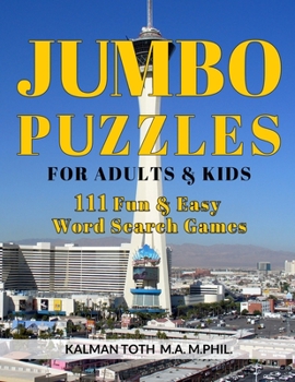 Paperback Jumbo Puzzles for Adults & Kids: 111 Fun & Easy Word Search Games [Large Print] Book