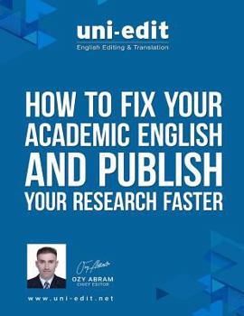 Paperback How to fix your academic English writing and publish your research faster Book