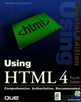 Paperback Using HTML 4 [With HTML Code, Graphics, Templates, Samples from Book] Book