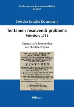 Paperback Tentamen resolvendi problema: Petersburg 1781. Übersetzt und kommentiert von Christian Korpiun [German] Book