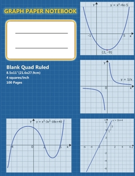 Paperback Graph Paper Notebook: Graph Paper Notebook 1/4 inch Squares, Graph Book for Math, Graph Paper Notebook for Student, Math Composition Noteboo Book