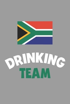 Paperback Drinking Team Notebook: Lined Journal, 120 Pages, 6 x 9, South Africa Flag Beer Olympics Gift Journal Matte Finish Book