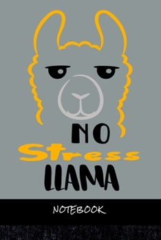 No Stress Lama Notebook: Journal for writing I Composition Book I Blank paper with integrated page numbers l Narrow Ruled I Diary  I 120 Pages I "6x9" I A5 I Soft Cover