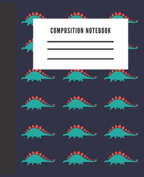 Paperback Composition Notebook: Cute Dinosaur College Ruled for students Book