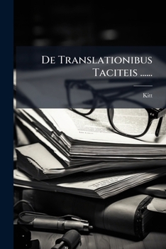 Paperback De Translationibus Taciteis ...... [Latin] Book