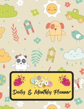 2020 Daily And Monthly Planner: Jan 1, 2020 to Dec 31, 2020 Weekly Daily & Monthly Planner + Calendar Views with Animal Pattern Great Planner Gift For Animal Lover