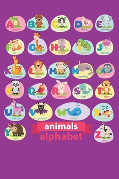 Paperback Kindergarten writing paper with lines for Animals Alphabet ABC kids: Writing Paper for kids with Dotted Lined - 100 pages 6x9 Handwriting Paper Book