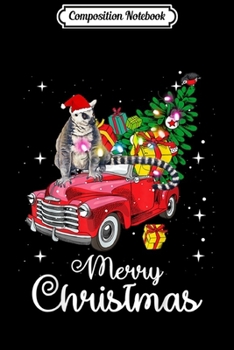 Composition Notebook: Lemur Rides Red Truck Christmas Pajama  Journal/Notebook Blank Lined Ruled 6x9 100 Pages