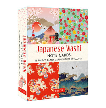 Misc. Japanese Washi, 16 Note Cards: 16 Different Blank Cards with 17 Patterned Envelopes in a Keepsake Box! Book
