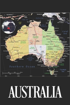 Australia: Map of Australia Notebook- Gift for Travelers