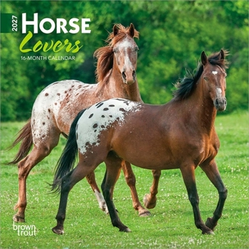 Horse Lovers 2027 7 X 14 Inch (Hanging) Monthly Mini Wall Calendar