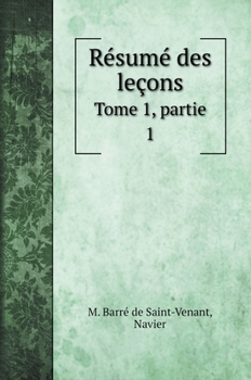 Hardcover R?sum? des le?ons: Tome 1, partie 1 [French] Book